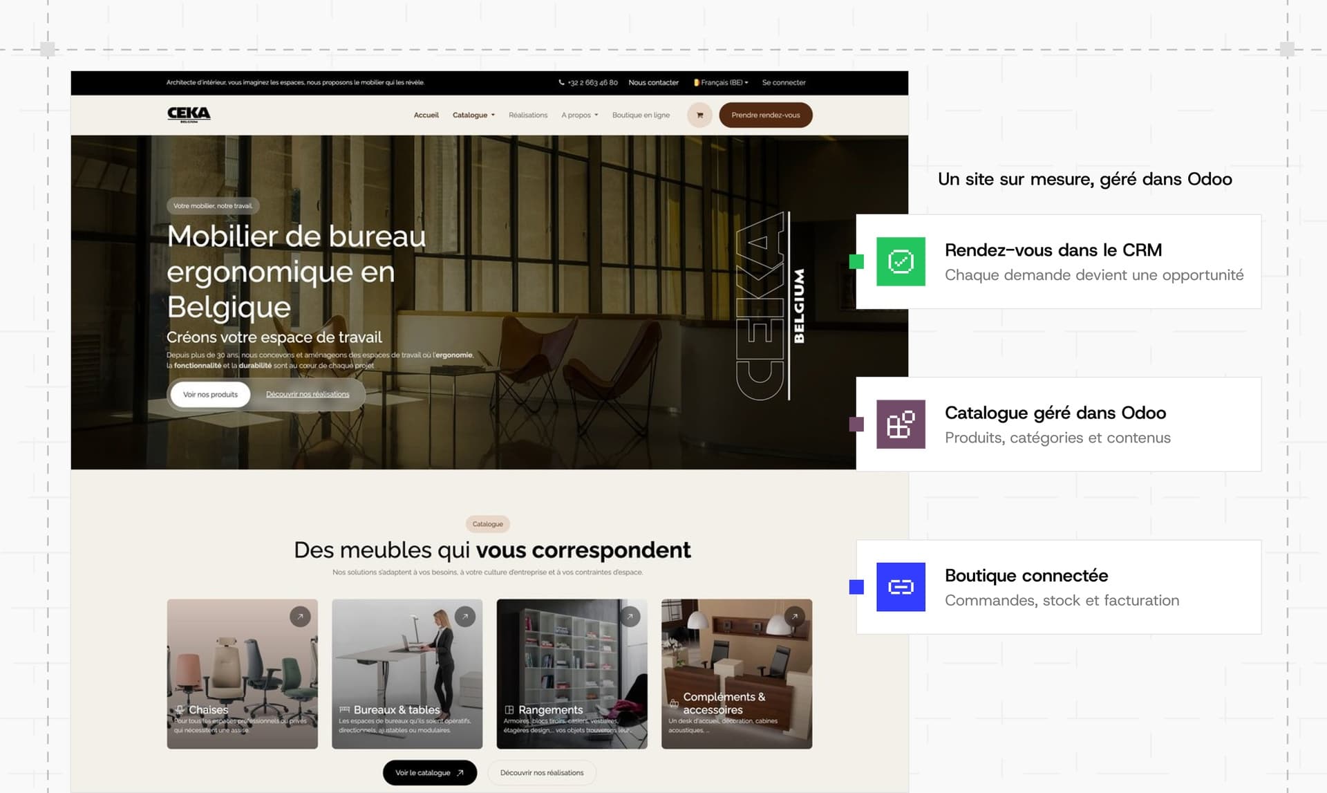 Illustration : Sites web Odoo sur mesure